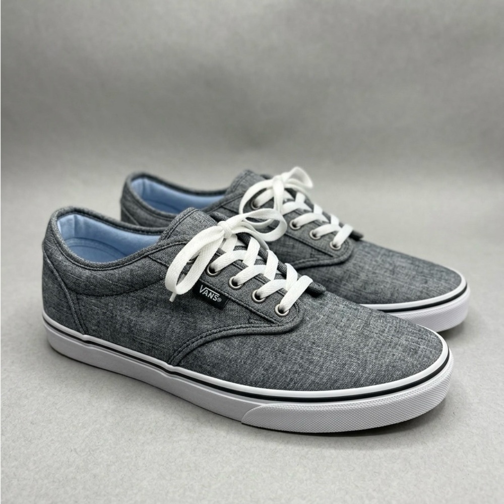 Vans Winston Women’s Heathered Grey Canvas Low Top Sneakers – Size 10